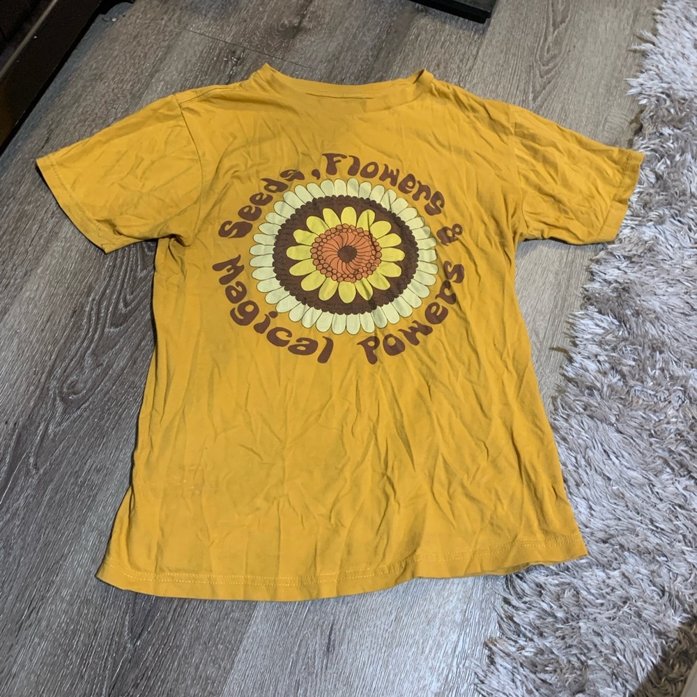 Graphic Mustard Flower Tee